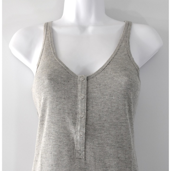 ATM WOMEN NWT $245 SPARKLE WRESTLER HENLEY GREY/GOLD TANK. SIZE S - Picture 6 of 11
